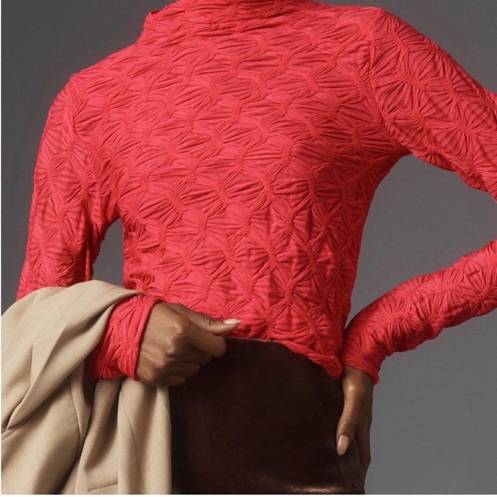 Maeve Pink Textured Blouse - Small